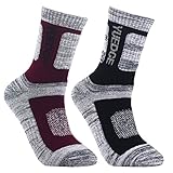 YUEDGE Men's 2 Pack Antiskid Wicking Cotton Socks For Outdoor Camping Hiking backpacking Sports