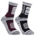 YUEDGE 2 Pairs Men's Cushion Performance Outdoor Sports Crew Socks For Hiking Backpacking Workout
