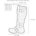 Womens Knee High Boots Ruched Leather Buckles Knitted Calf