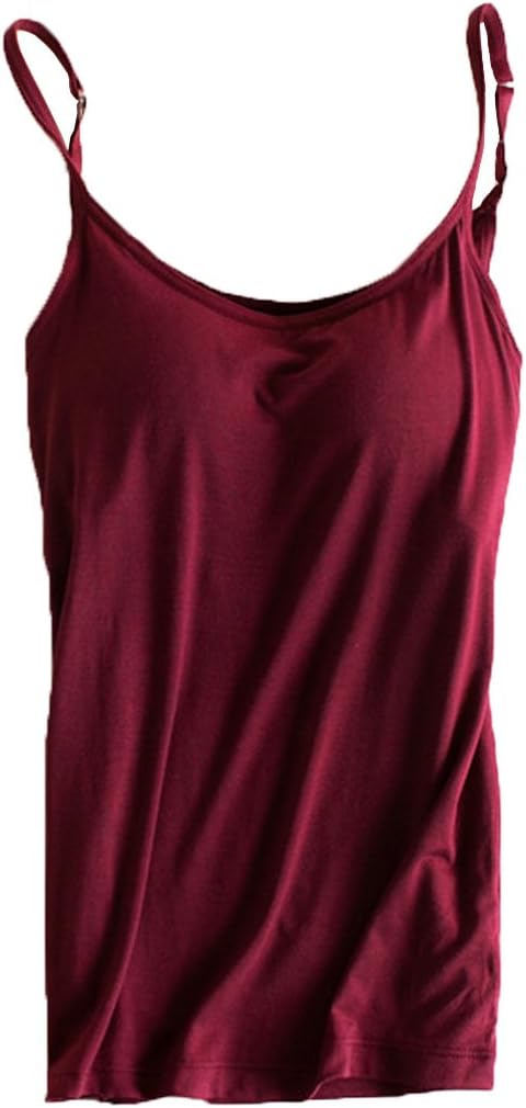 Atditama Womens Modal Built-in Bra Padded Active Strap Camisole Yoga Tanks Tops