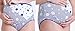 DEHANG Women Ladies Printed Cotton Maternity Panties Size L - Blue