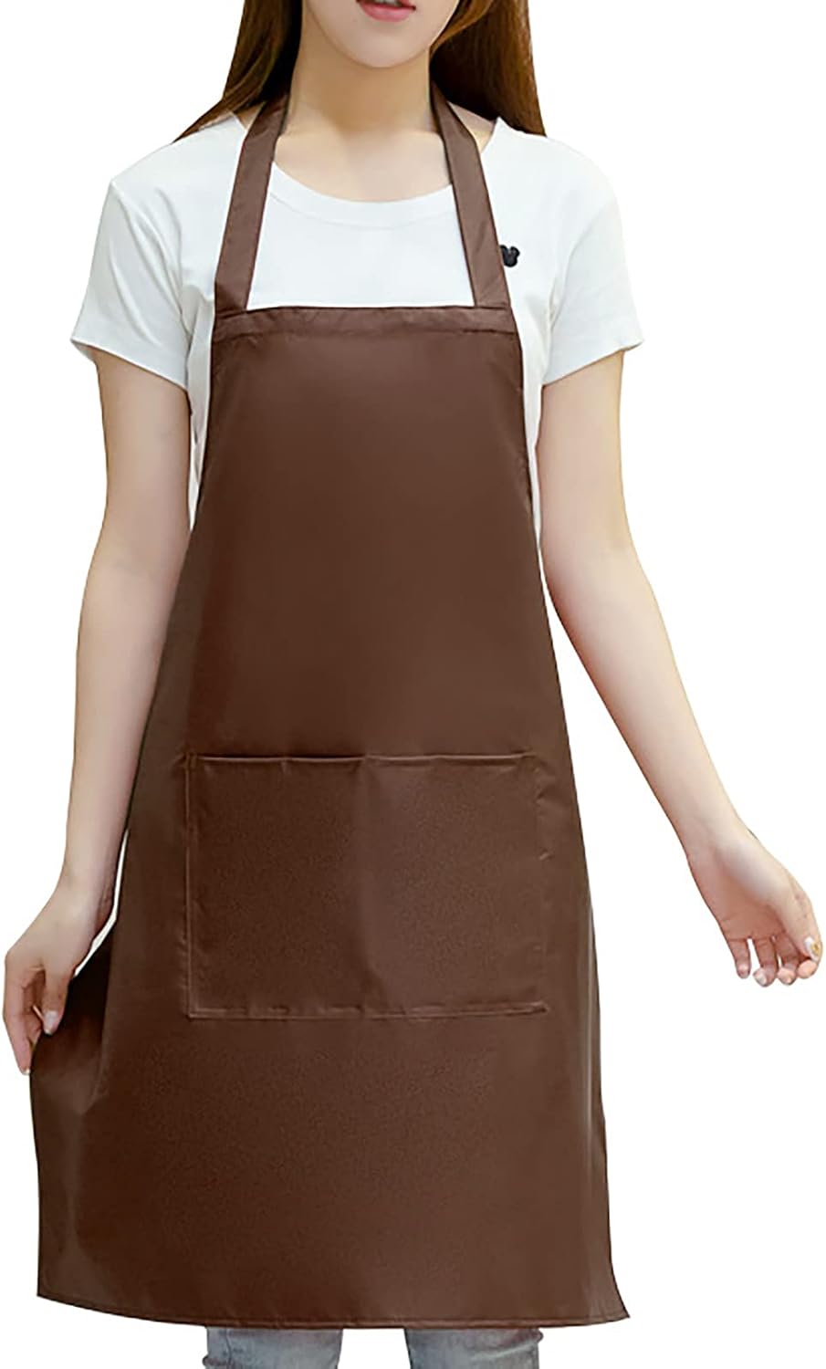 2 PCS Bib Overalls Work Clothes Apron Unisex Canvas Aprons for Women