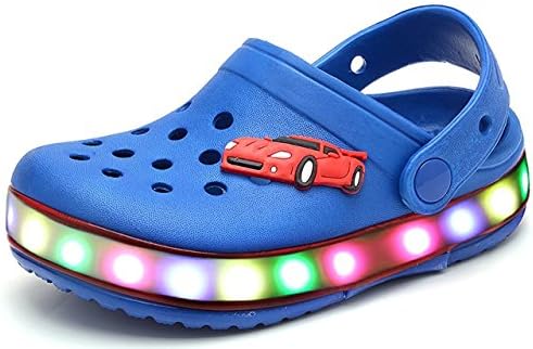 Children Boys Girls LED Clog Flash Lighted Summer Beach Shoes Walking Slippers Unisex Sandal Animals Shoe