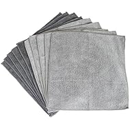 Sophisti-Clean Stainless Steel Microfiber Cloths 10pk, Soft Absorbent Non-Abrasive Cleaning Cloths, Lint Free - Streak Free, Easily Clean Without Chemicals, Gray