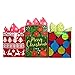 Set of Christmas Gift Bags and Tissue Paper (12 Bags + Tissue, Traditional Holiday)