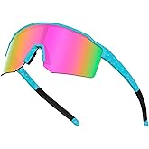 VEWOE Polarized Cycling Sunglasses for Men Women,UV400 Protection Sports Sunglasses,Baseball Glasses for MTB Fishing