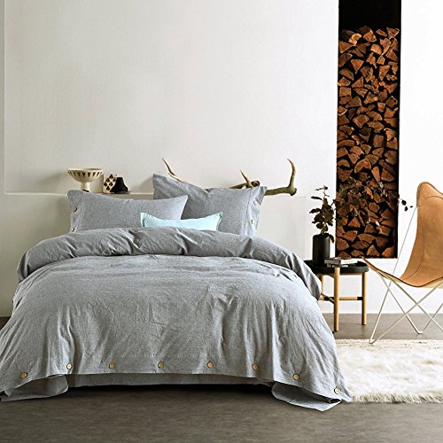 Best Omelas 100 Linen Modern Duvet Cover Set Luxury Quality Plain