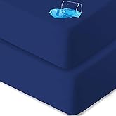2 Pack Full Size Mattress Protector Waterproof, Noiseless & Soft Coverage Mattress Cover Fitted Sheets with Deep Pocket up to