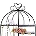 Wall Mount Jewelry Organizer Black, Marrywindix Birdcage Shape Jewelry Display Stand Rack