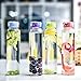 MIU COLOR Glass Water Bottles, for Beverage, Drinking, Juice Bottle, Milk Container, to Go Sports, 16 oz, BPA Free