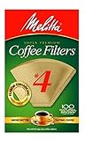 Melitta Cone Coffee Filters, Natural Brown #4, 100 Count (Pack Of 3)