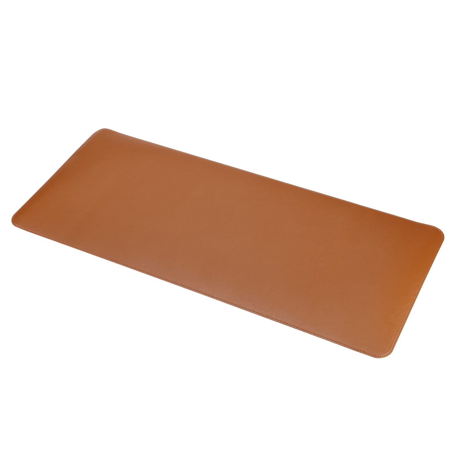 PATIKIL 27.6x11.8" Desk Mat, 1 Pack PU Leather/Cork Double-Sided Waterproof Writing Pad Protector for Protecting Desktop for Office/Home, Brown