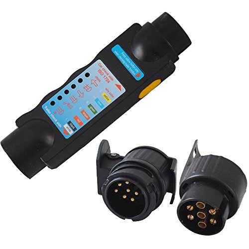 Buy AnTo New 7Way Rv Connector Tester Car Truck Trailer Plug Socket