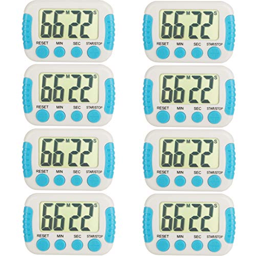 Classroom Or Meeting Timers for Kids and Teacher Digital Kitchen Timer, Count-Up & Count Down for Cooking Baking Sports Games Office Study (8pcs White)