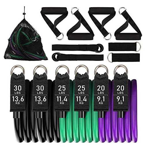150LB Resistance Bands Home Workout Set Exercise Band Heavy Duty Power Lifting Strength Training Fitness Equipment for…