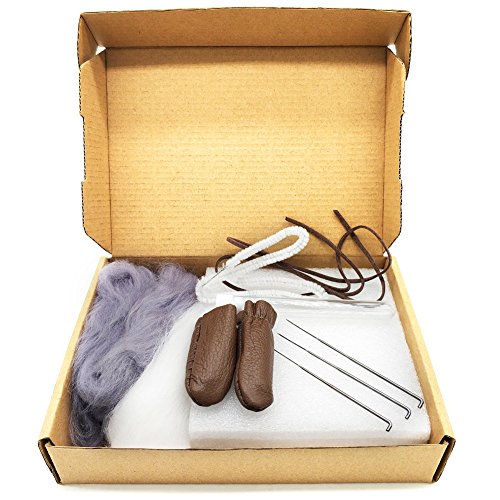 Artec360 Rabbit Needle Felting Kits 4" - Needles, Finger Guards, Foam Mat, Instructions