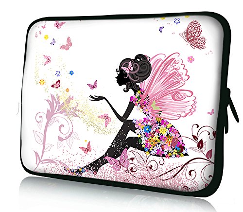 iCasso New Art Image Soft Neoprene 11-Inch Apple MacBook Air Ultrabook Netbook Bag Envelope Case Cover Sleeve Carrying Protector Case Bag - Apple MacBook Air/ Acer / Asus / Dell / Fujitsu / Lenovo / HP / Samsung / Sony / Toshiba, suitable for Acer C720 Chromebook/ Acer Aspire E3-111 / Asus X205TA / ASUS Q200E / HP Stream 11 Laptop / HP Pavilion X2/ Samsung Chromebook XE303C12 (Elves)