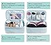 JJ POWER Travel Underwear Organizer Bag, Lightweight Double Layer Large Capacity Cosmetic Bag- Multiple Compartments and Pockets (Cream)