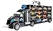 Memtes Dinosaur and Wild Life Animal Safari Car Carrier Transport Truck Toy (Includes 6 Dinosaurs 6 Animal, Jeep and Helicopter)