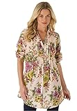 Roamans Women's Plus Size English Floral Shirt