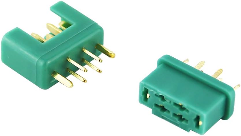 OliYin 20 works MPX Multiplex Connectors 6 Pin MPX Plug Male and Female For RC LiPo Battery ESC Motor, Gold - Image 4
