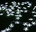 LoiStu 16ft / 40LED Christmas Snowflake String Light Fairy Lights for Party, Wedding, Interior, Garden, Festival Decoration (White)