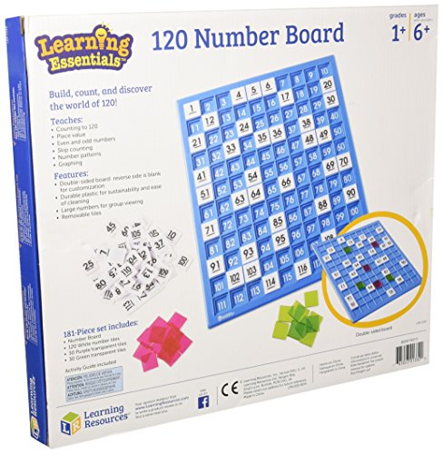 Learning Resources LER1332 120 Number Board, 181 Pieces