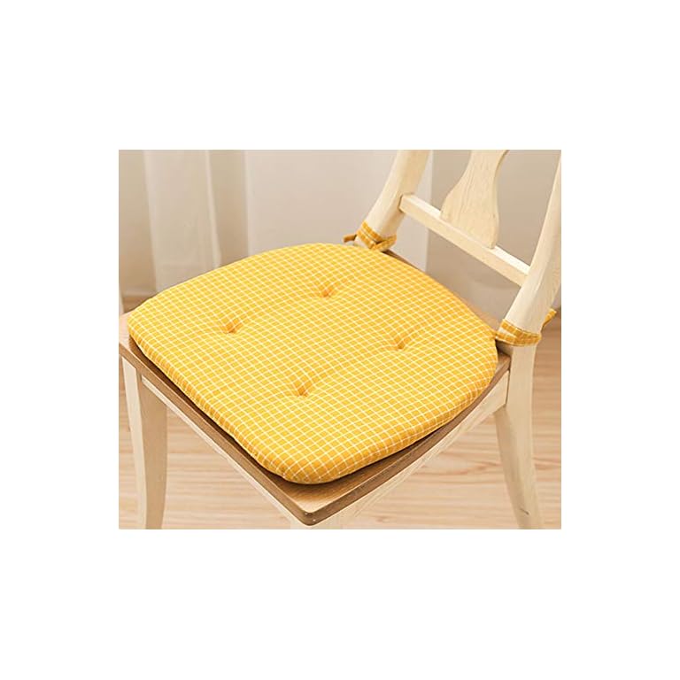 Nordic Style Polyester & Cotton Dining Chair Pads with Ties All Seasons