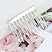 WSSROGY 20 Pieces Alloy Blank Hair Clips Combs Pins Metal Hair Combs Clips Barrettes DIY Wedding Bridal Hair Bows Findings,Silver