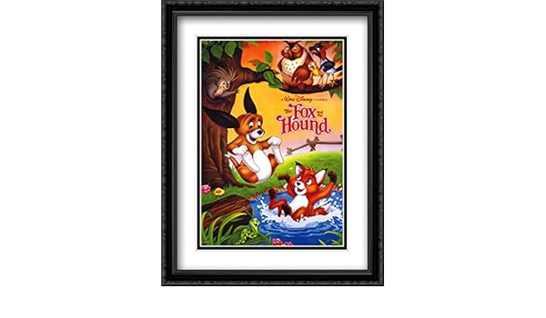 Amazon Com The Fox And The Hound 28x36 Double Matted Large Black Amazon Com The Fox And The Hound 28x36 Double Matted Large Black
