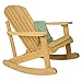 Giantex Adirondack Chair Outdoor Natural Fir Wood Rocking Chair Patio Deck Garden Furniture