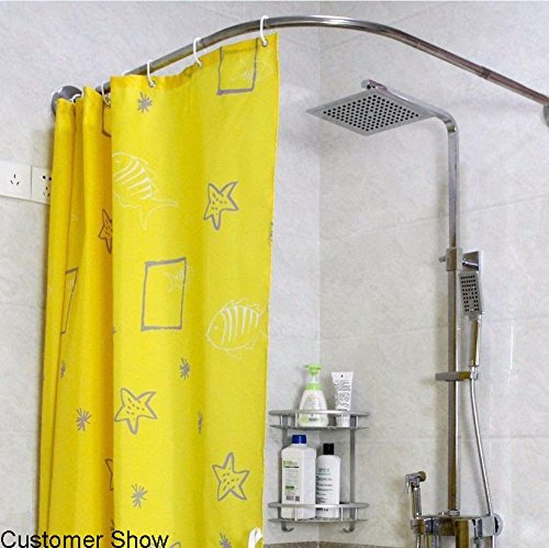 Sikaiqi Stretchable 304 Stainless L Shaped Bathroom Bathtub Corner