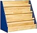 Amazon Basics Single-Sided Wooden Book Display, Blue