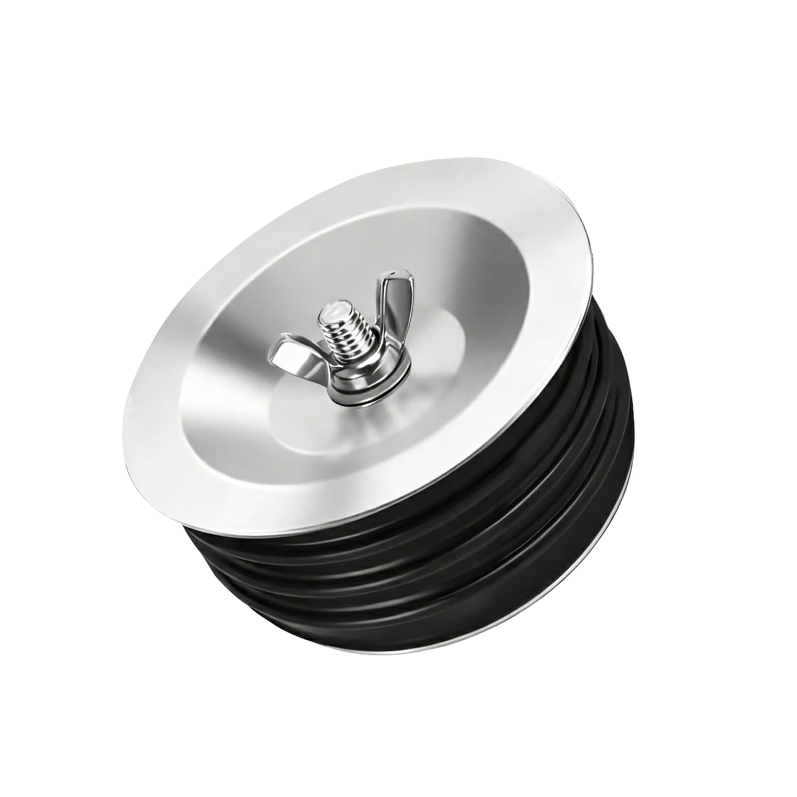 Photo 1 of 1 Pcs3 Inch Mechanical Test Plug, Steel Pipe Gripper with Wing Nut, Reusable Drain & Sewer Pipe Plug for Plumbing Pressure Testing and Temporary Sealing