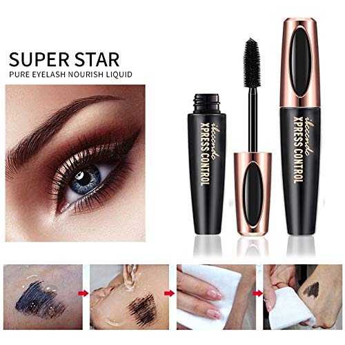4D Mascara Eyelash Cream and Tattoo Eyebrow Pencil Set, Waterproof Eyebrow Pen with Micro-Fork Tips, Natural Thickening Curling Mascara, Beauty Make up Set Must