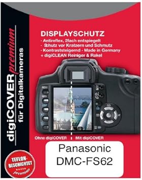 Amazon Com Digicover Premium Lcd Screen Protection Film For Panasonic Dmc Fs62 Camera Photo