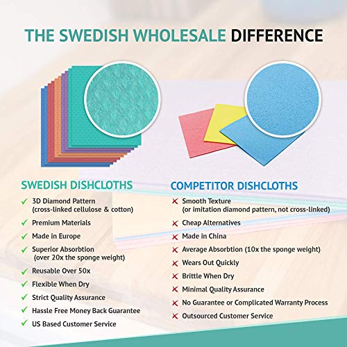 3 Swedish+Dishcloth+Cellulose+Sponge+Cloths