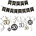 50th Birthday Decorations Gifts for Men & Women 50 Birthday Party Backdrop Supplies Kit with Happy F*ing Birthday Banne and Hanging Swirls