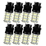 HOTSYSTEM 8x White 54-SMD 3156 3157 3057 3757 4114 4157 LED Parking Light Tail Backup Light Lamp Bulb For Car