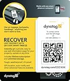 Dynotag Web/GPS enabled QR Smart Fashion Luggage Tags - 2 IDENTICAL Tags+Chains