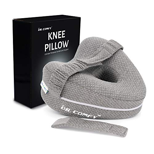 Dr. Comfy Knee Pillow Orthopedic Memory Foam Leg Pillow for Hip Pain