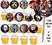 Horror Movie Icons Cupcake Picks Cake Toppers -12 pcs, Halloween Film Jason Freddy Krueger Leatherface Michael Myers Chucky Pinhead Screamer Ghost Face