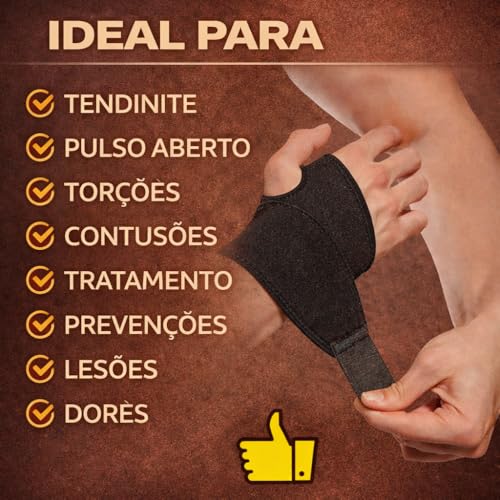 Munhequeira Ortopédica Ajustável com Compressão e Estabilização– Suporte para Pulso, Alívio de Dor, Tendinite, LER/DORT, Academia e Uso Diário – Tamanho Universal Premium