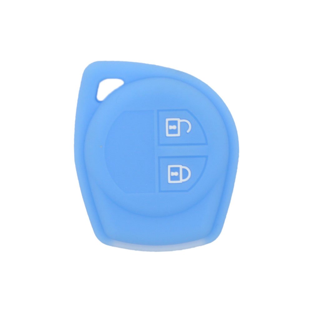 BROVACS Silicone Cover Protector Case Holder Skin Jacket Compatible with SUZUKI 2 Button Remote Key Fob CV4545 Light Blue — image 1