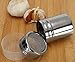Lawei 4 Packs Stainless Steel Powder Shaker with 32 Decorating Stencils - Coffee Cocoa Cinnamon Dredges with Fine-Mesh Lid Cooking Tools