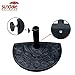 Sundale Outdoor Half Round Resin Umbrella Base for Half Patio Umbrella, Black