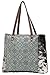 Myra Bags Floral Chic Canvas Tote Teal Cow