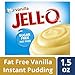 Jell-O Vanilla Artificially Flavored Zero Sugar Instant Reduced Calorie Pudding & Pie Filling Mix, Family Size, 1.5 oz Box