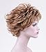 FENCCA Brown Wigs for White Women Short Bob Hair Wigs Natural Looking Heat Resistant Synthetic Fashion Wig with Wig Cap (Brown with Golden) FC020