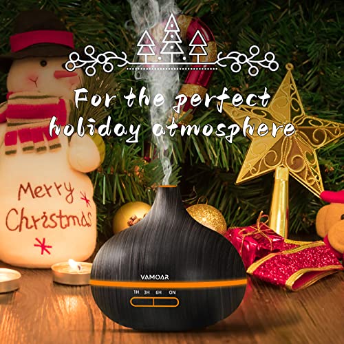 ESSENTIAL OIL DIFFUSER GIFT SET,10 ESSENTIAL OIL,550ML OIL DIFFUSER & ESSENTIAL OIL DIFFUSERS WITH 4 TIMER &AUTO SHUT-OFF FOR & 15 AMBIENT LIGHT SETTINGS
